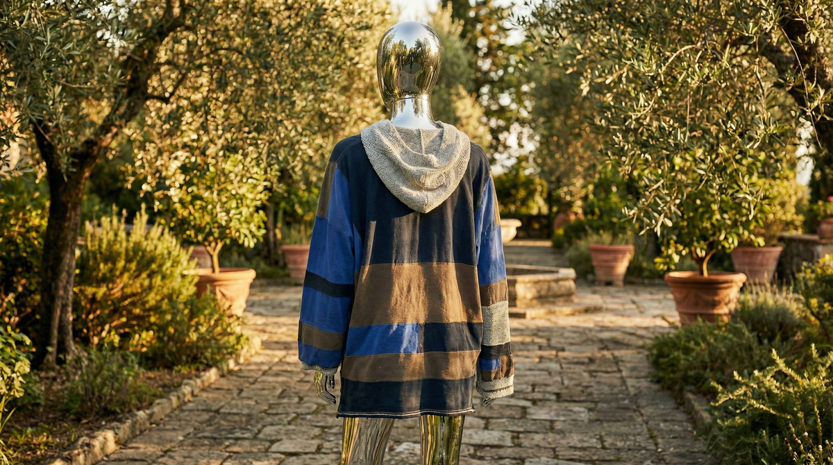 Color-Blocked Fusion Cut-and-Sewn Laceweight Crochet Hockey Jersey